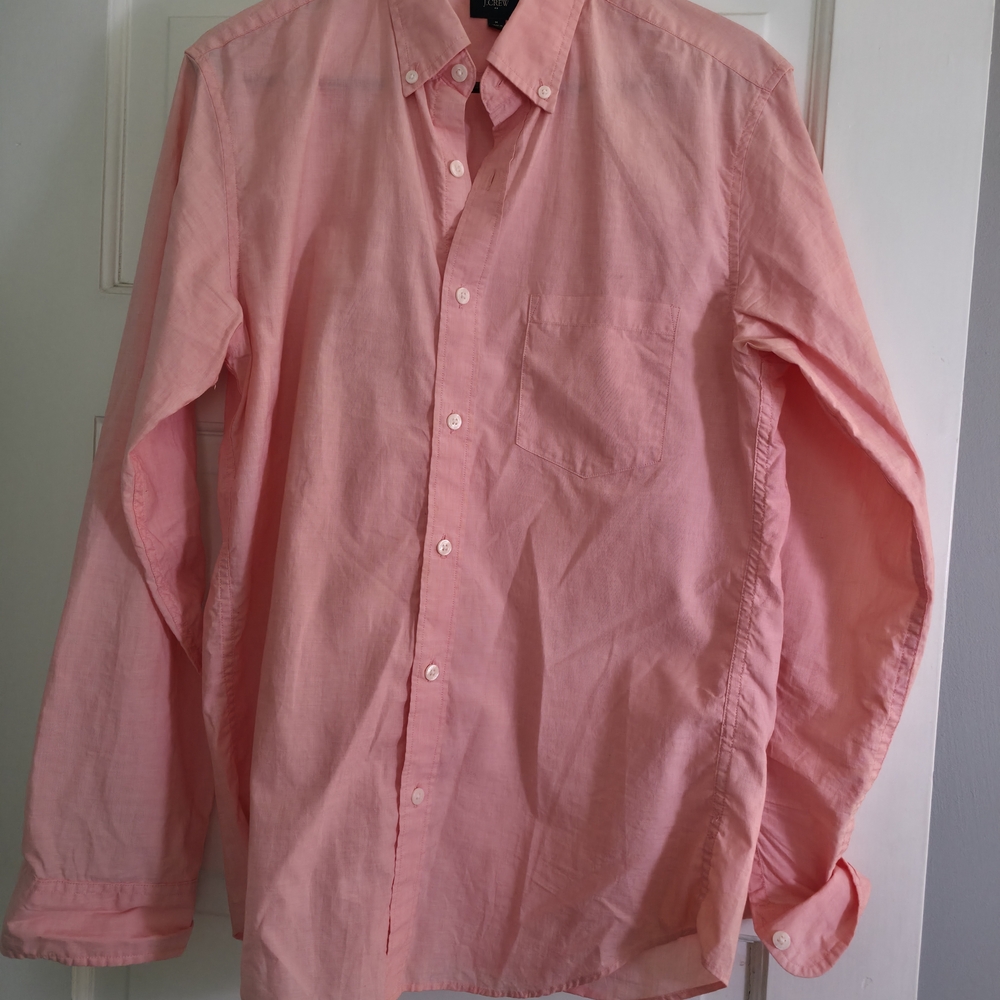J. Crew Men's Slim Coral Button-Down Shirt